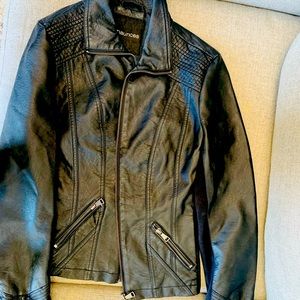 Brand new black leather jacket !